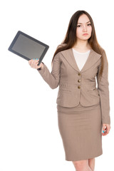 Woman using digital tablet computer PC