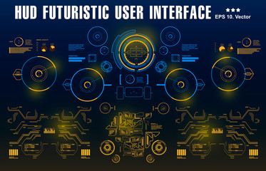 Futuristic virtual graphic touch user interface, target