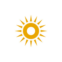 Sun logo design vector template
