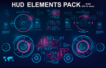 Obraz premium Futuristic virtual graphic touch user interface, target