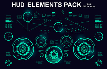 Obraz premium Futuristic virtual graphic touch user interface, target