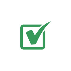 Green check mark icon symbol template color editable vector sign isolated on white background illustration for graphic and web design.