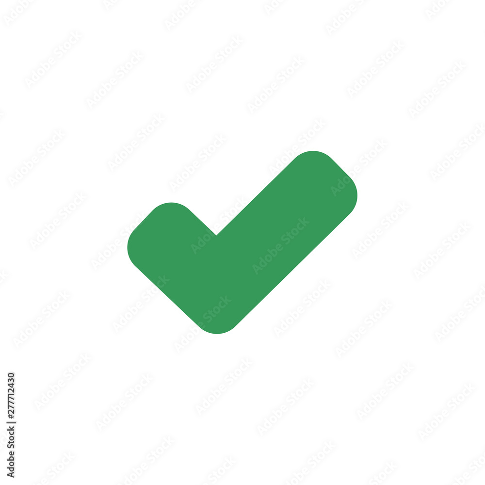 Leinwandbilder green check mark icon symbol template color editable vector sign isolated on white background illust