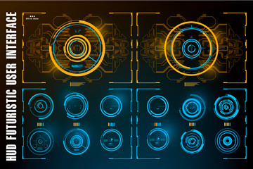 Sci-fi futuristic hud dashboard display virtual reality technology screen