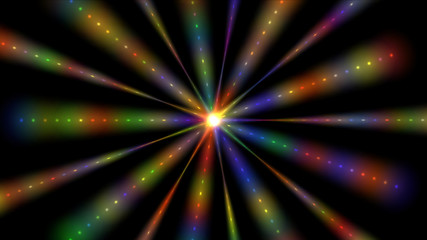 pulses star ray color abstract