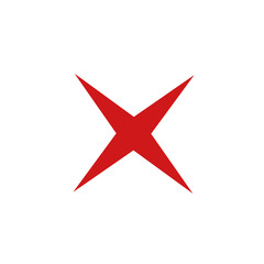 red cross mark icon template color editable. Symbol No or X button for correct, vote, check, not approved, error, wrong and failed decision. vector sign isolated on white background