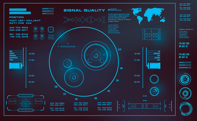 Sci-fi futuristic hud dashboard display virtual reality technology screen