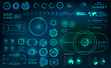Sci-fi futuristic hud dashboard display virtual reality technology screen