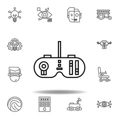 Robotics controller outline icon. set of robotics illustration icons. signs, symbols can be used for web, logo, mobile app, UI, UX