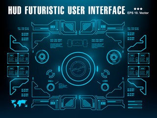 Sci-fi futuristic hud dashboard display virtual reality technology screen