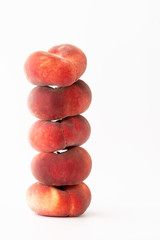 Fresh organic saturn peaches