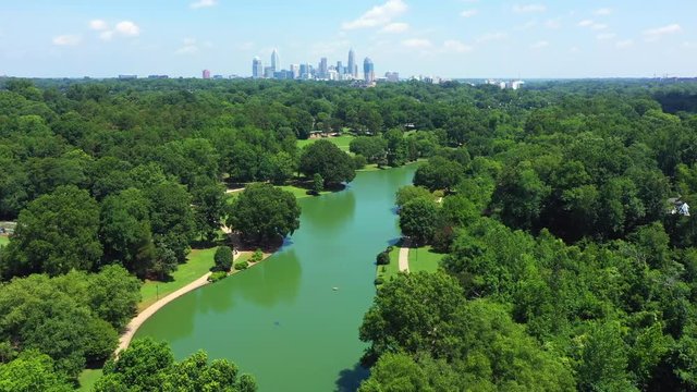 Aerial view of Freedom Park in Charlotte North Carolina