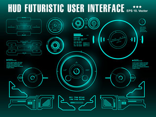 Sci-fi futuristic hud dashboard display virtual reality technology screen