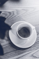 Black and white espresso