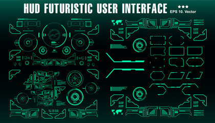 Sci-fi futuristic hud dashboard display virtual reality technology screen