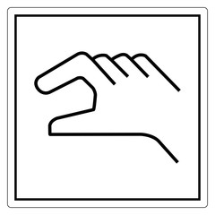 Manual Control Symbol Sign Isolate On White Background,Vector Illustration EPS.10