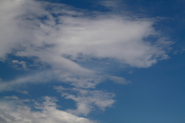 Fototapeta na wymiar The vast blue sky and clouds sky. blue sky background with tiny clouds. 