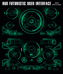 Sci-fi futuristic hud dashboard display virtual reality technology screen