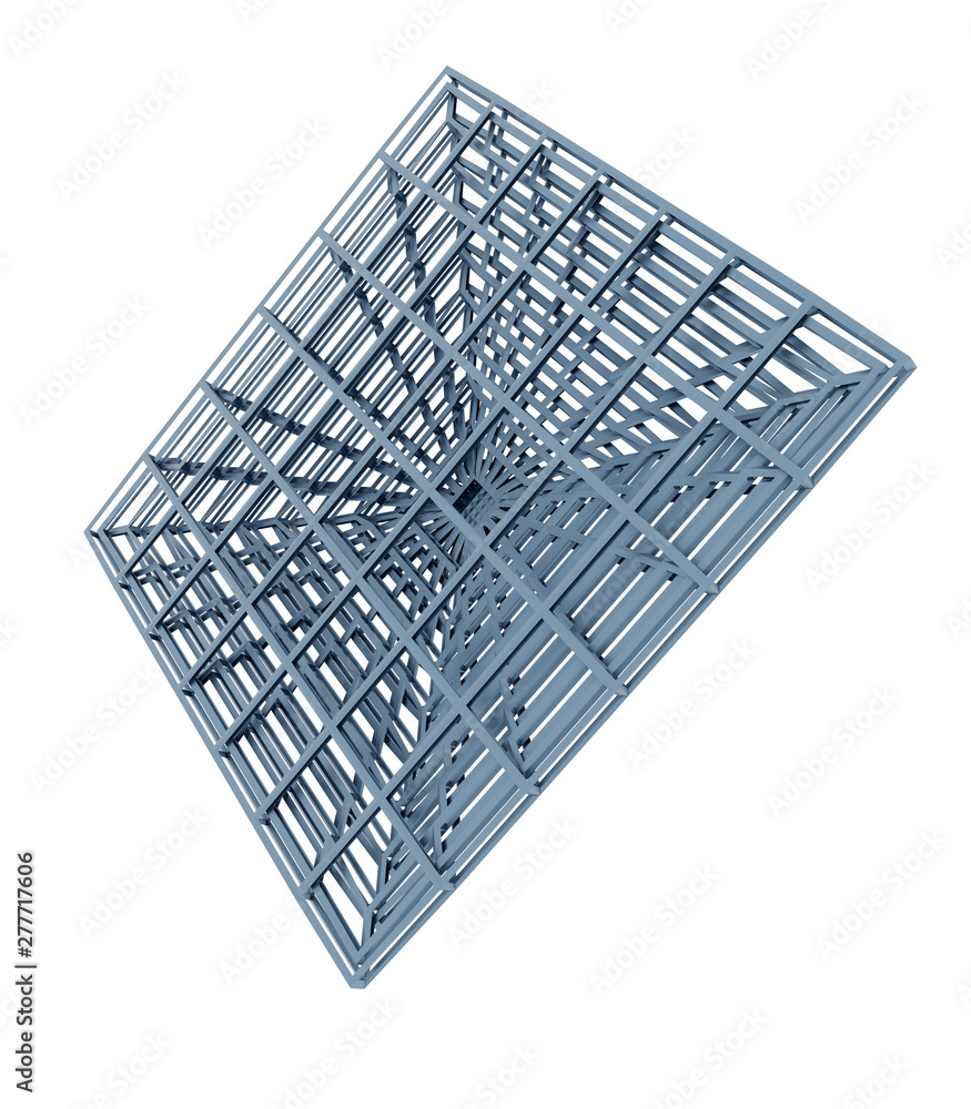 Aufkleber 3d rendering of metal object