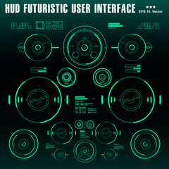 Obraz premium Sci-fi futuristic hud dashboard display virtual reality technology screen