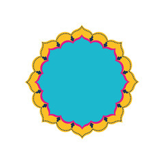 colorful flower of the india icon