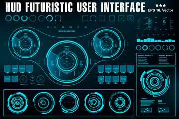 Sci-fi futuristic hud dashboard display virtual reality technology screen
