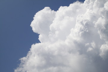 The vast blue sky and clouds sky. blue sky background with tiny clouds. 
