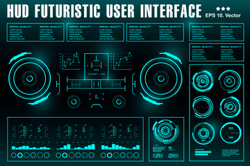 Sci-fi futuristic hud dashboard display virtual reality technology screen