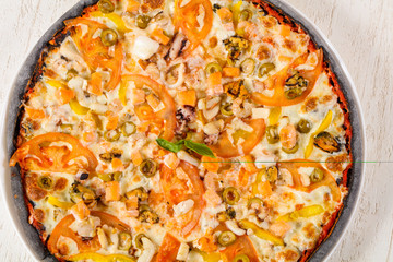 Pizza with Seafood