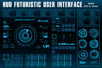 Sci-fi futuristic hud dashboard display virtual reality technology screen