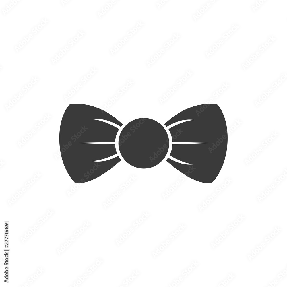 Aufkleber Bow tie icon template color editable. Bow tie symbol vector sign isolated on white background. Simple logo vector illustration for graphic and web design.