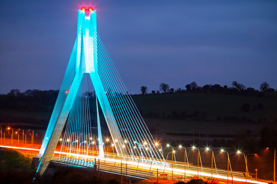 Mary McAleese Boyne Valley Bridge at night