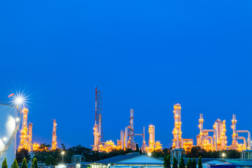 Obraz na płótnie Canvas Landscape of Industrial, Industrial plant at twilight, Industrial background.