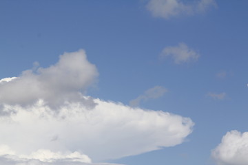 Fototapeta premium The vast blue sky and clouds sky. blue sky background with tiny clouds. 