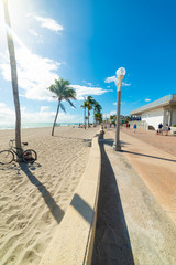 Beautiful Fort Lauderdale seafront on a sunny day