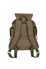 Naklejka premium Rucksack isolated on white background. Military backpack isolated on white. Travel bag.