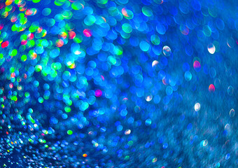 Blue background of abstract lights  