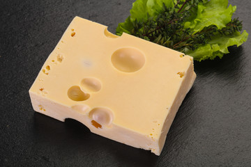 Maasdam cheese brick