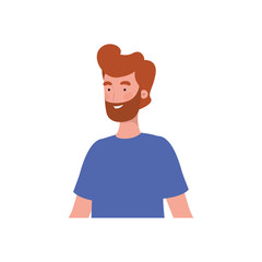 young man in white background