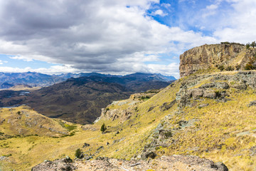 Fototapeta na wymiar La vista desde el punto mas alto del Parque Patagonia