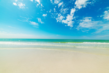 Turquoise water and white sand in beautiful Venice beach © Gabriele Maltinti