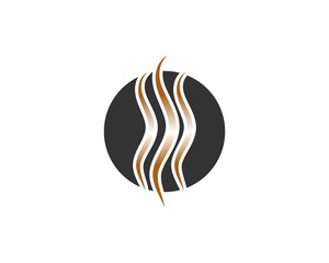 Hair wave logo ilustration vector template 