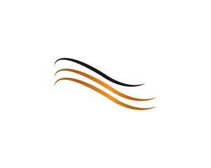 Obraz premium Hair wave logo ilustration vector template 
