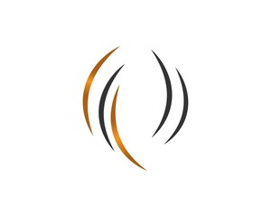 Hair wave logo ilustration vector template 