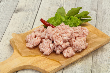 Homemade pork minced meat for cooking