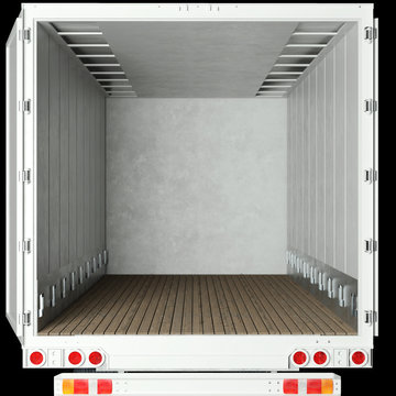 Blick in leeren Innenraum von Truck oder LKW