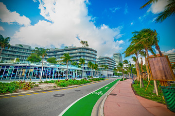 Bike lane in Miami Beach