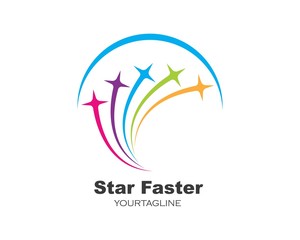 star faster express logo icon vector illustration