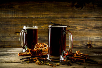 Hot Mulled Beer with spices