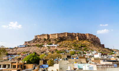 Mehrangarh Fort - Aerial view of Jodhpur city, Rajasthan